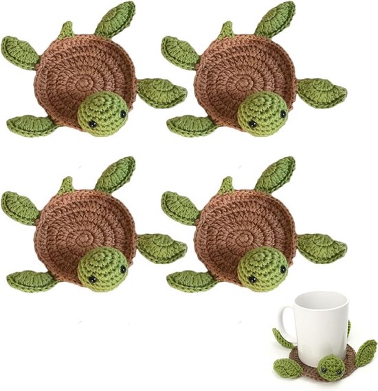 4er Set Untersetzer Schildkrötenpfad Untersetzer Für Gläser Untersetzer Set Wärmeisolierend Gewebte Untersetzer Rutschfest Für Esstische Und Schr
