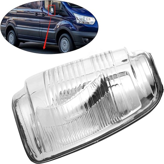 Qiilu Blinkerglas Für Außenspiegel, Klares Blinkerglas Für Außenspiegel, Passend Für Transit Mk8 Ab 2014 (links)
