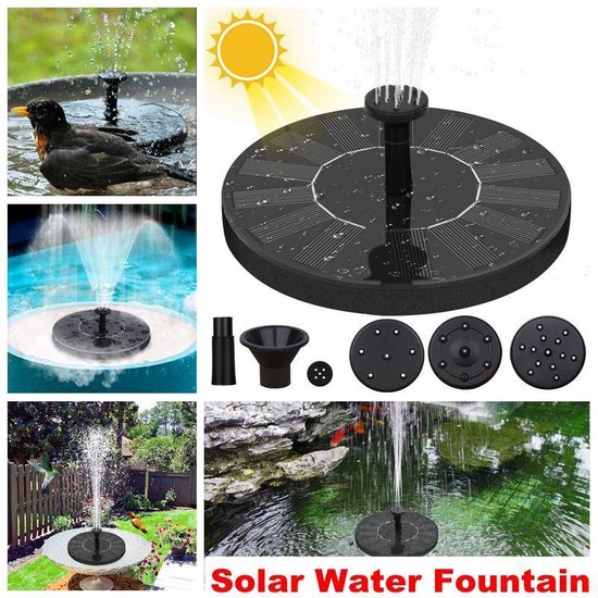Solarbrunnen Ca. 13 Cm Durchmesser Solarbetrieben Für Garten Oder Balkon Für Teich Oder Wasserschale Kabelloser Schwimmbrunnen Nur Für Den Außenb