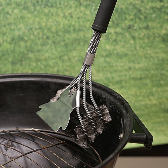 Grillbürste Mit Schaber 4 In 1 Grillzubehör Grillbesteck Rutschfester Griff