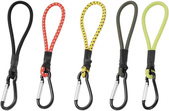 Elastische Gurte Mit Karabinern 5 Stück Spanngummi Spannvorrichtungen Zeltbefestigung Gummibänder Zeltspanner Leicht Zu Transportieren Für Campin
