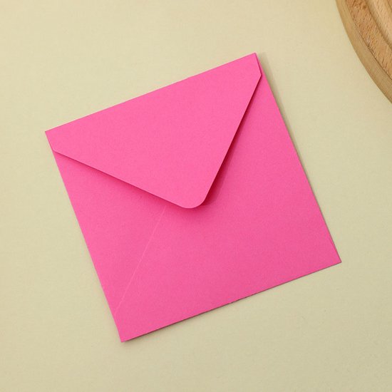 Packung Mit 50 Quadratischen, Farbigen Briefumschlägen Schlichtes Design, Vielseitig Verwendbar Handgefertigte Umschläge Für Grußkarten Und Gesch