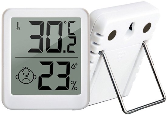 Digitales Thermometer Und Hygrometer, Elektronisches Thermometer Mit Metallständer Und Magnet, Thermometer Und Hygrometer