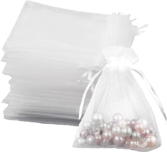Packung Mit 100 Organzabeuteln, 17x23cm, Als Geschenktüten, Schmuckbeutel, Brauttaschen, Lavendelsäckchen, Hochzeitsgeschenke, Partyzubehör, Mit