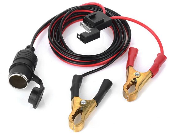 Für 12v/24v Zigarettenanzünderbuchse (weiblich) Mit Krokodilklemmenanschluss Für Die Autobatterie, 60 Cm Langes Verlängerungskabel Mit Klemme