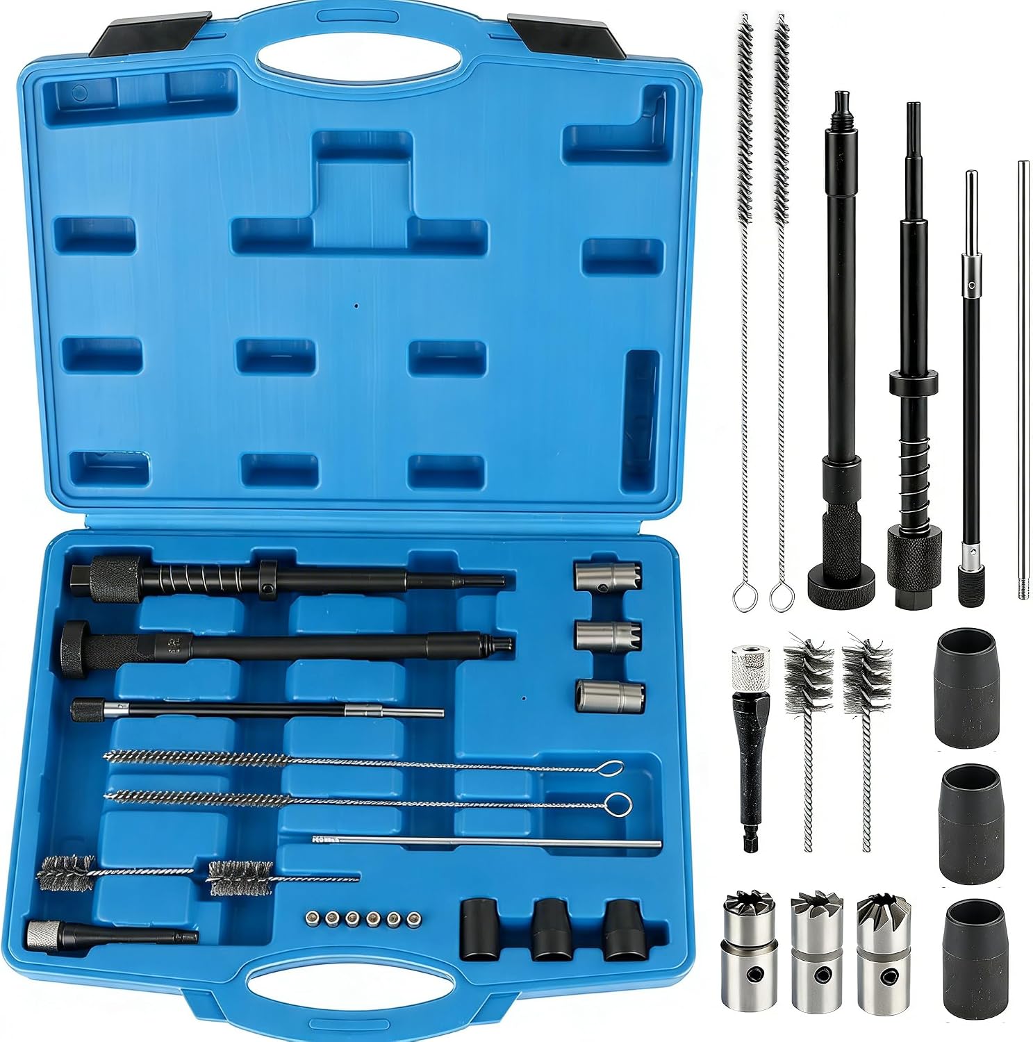 Frässet Für Einspritzdüsensitze (21-teilig), Fräsersatz Für Einspritzdüsen, Werkzeugsatz Zur Reinigung Und Reparatur Von Diesel-einspritzdüsen, Werkzeug Für 19-mm-einspritzdüsen