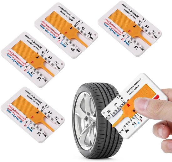 Profiltiefenmesser Für Motorräder Und Autos 4 Stück, 0 20 Mm Messinstrument Für Reifenprofil Und Sicherheit