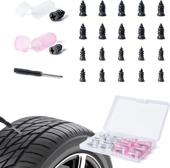 20 Gumminägel Für Reifen, Schrauben Zum Selbsteinbau Mit Schraubendreher, Reifenreparaturset Für Auto, Motorrad Und Fahrrad