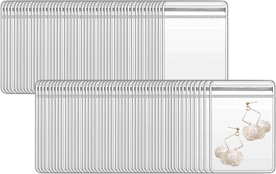 100 Wiederverschließbare Zip Lock Beutel, Transparente Zip Lock Beutel, Plastik Zip Lock Beutel, Transparente Plastikbeutel, Transparente Beutel