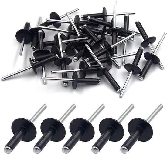 60 Stück Flanschnieten Blindnieten 4,8 Mm X 20 Mm Große Flanschnieten Popnieten Befestigungsset Nietenzieher Befestigungsmaterial Für Heimwerkerp