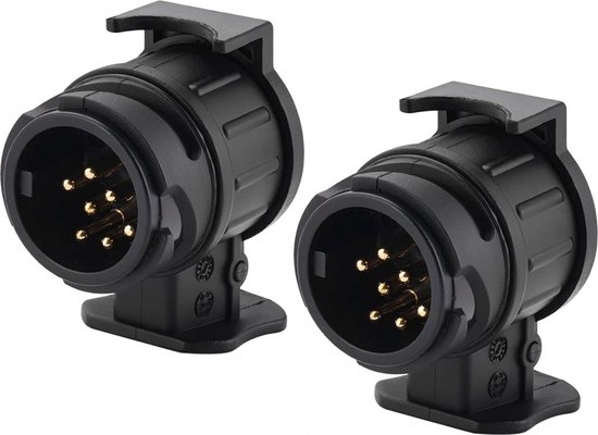 Anhänger Anhängeradapterstecker 2 Stück 13 Polig Auf 7 Polig Mini Adapter Anhängerkupplungsadapter Für Pkw/wohnwagen Adapter 13 Polig Auf 7 Polig
