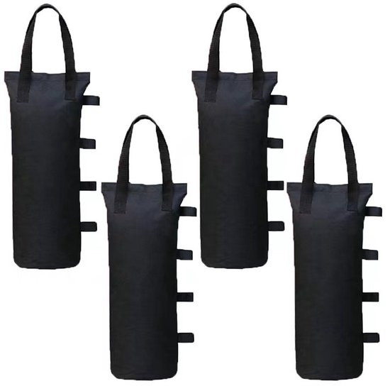 4 Stück Zeltgewichte Sandsäcke Ballastsäcke Leere Sandsäcke Für Partyzelte 20 X 47 Cm 600d Oxford Schwarz 10 Kg Tragkraft Pavillongewichte Klettv