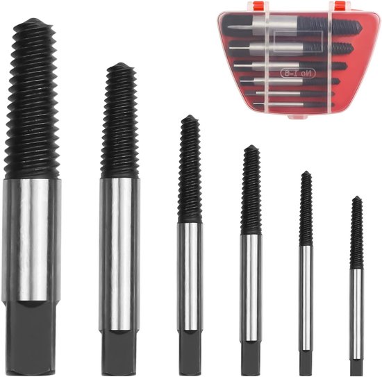 6 Teiliges Schraubenzieher Set Mit Box, Enthält 6 Größen, Für Verrostete Und Beschädigte Schrauben