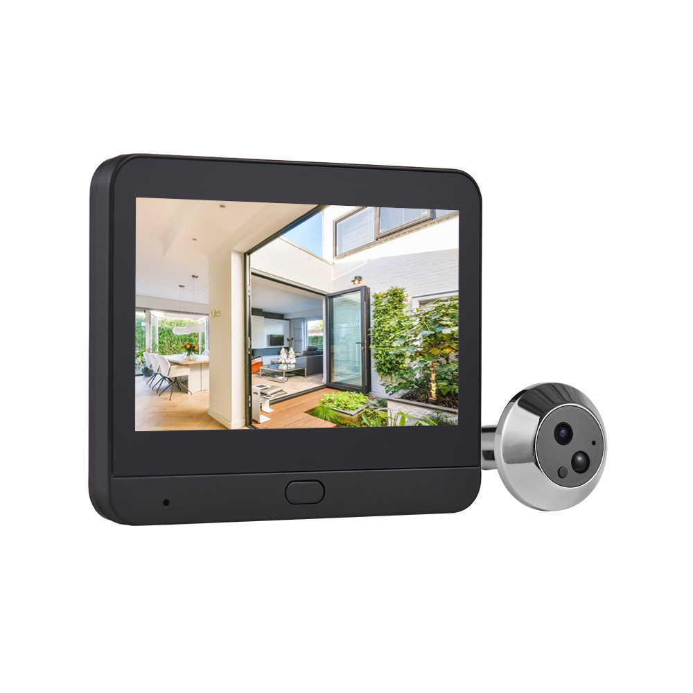 Intelligente Video-türklingel Mit Kamera Und Gong Inklusive App – 1080p Full Hd Wlan-türspion – Digitaler Türspion