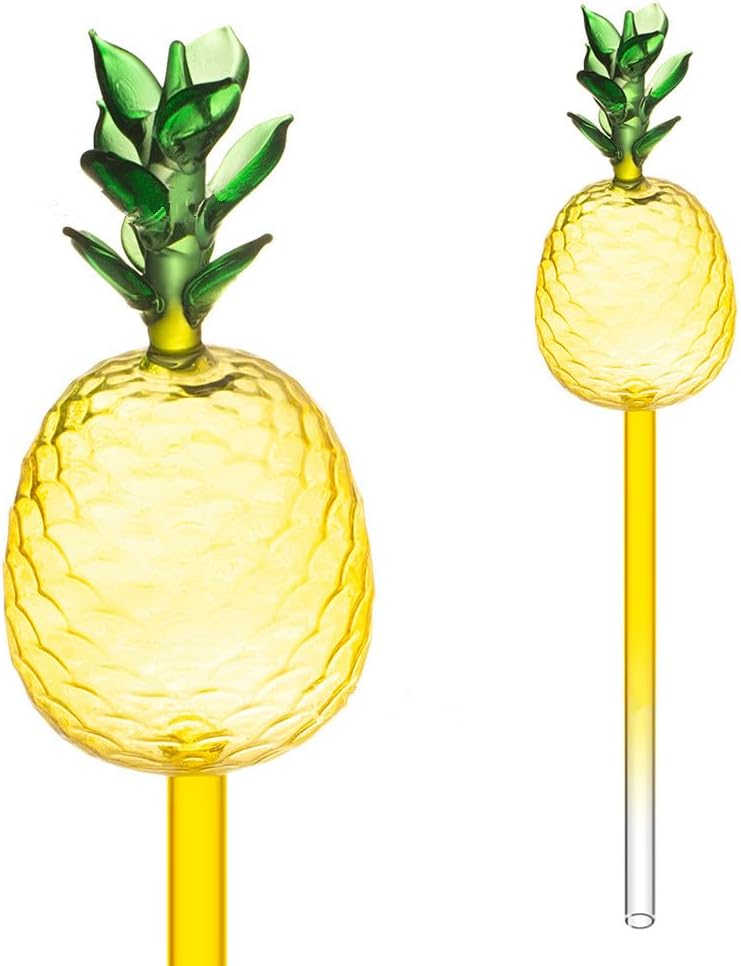 Ananasförmiger, Selbstbewässernder Pflanzkübel Mit Glasbehälter, Automatische Tropfbewässerung Für Zimmer- Und Gartenpflanzen (ananas, 2 Stück)