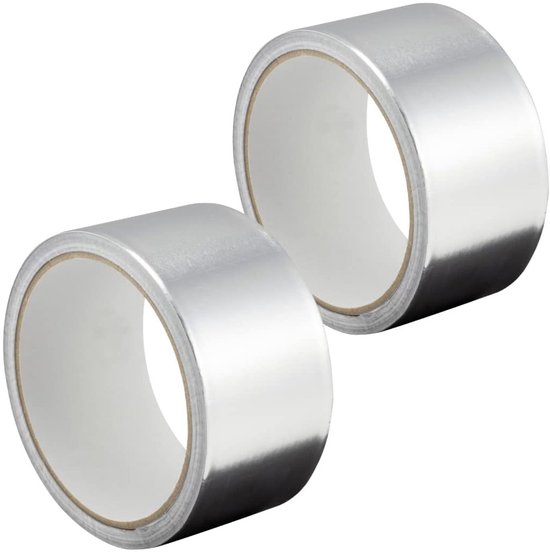 2 Teiliges Aluminiumfolienband Klebeband Wasserdicht Ölbeständig Isolierend 4,8 Cm Breit 10 M Lang Für Hlk, Abdichtung, Isolierung, Reparatur Von