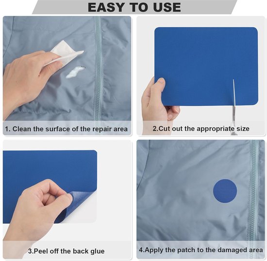 Packung Mit 10 Selbstklebenden Daunenjackenflicken (20 X 15 Cm) Zur Reparatur Von Kleidung, Wasserdicht, Für Zelte, Daunenjacken, Schlafsäcke Und
