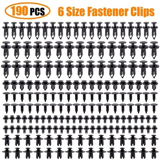 Set Mit 190 Universellen Autoclips (6 Größen)