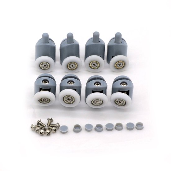 8er Set Ersatzrollen Für Duschtüren 23 Mm Durchmesser Heimwerkerteile