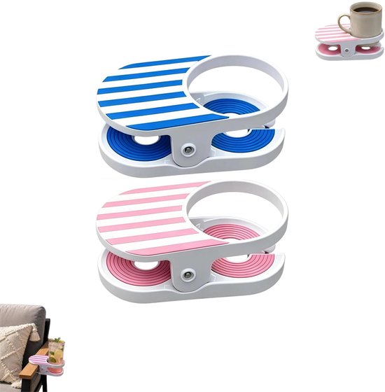 2 Stück Clip On Becherhalter Rutschfester Becherhalter Tragbarer Becherhalter Becherhalter Für Strandstühle Multifunktionaler Becherhalter Für Sc