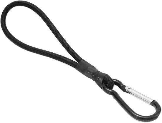 Kordeln Mit Haken Elastisches Befestigungsseil Zur Sicherung Von Campingausrüstung Sicherer Verriegelungsmechanismus 22 X 3,2 Cm Schwarz