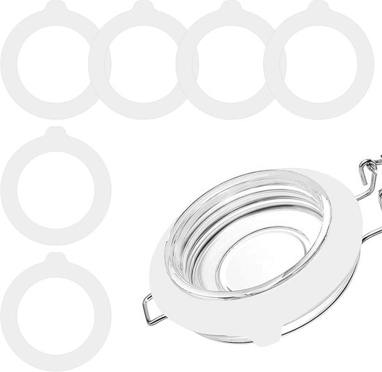 Set Mit 10 Silikon Glasdichtungen, Auslaufsichere Gummiringe Für Einmachgläser, Zum Aufbewahren Und Frischhalten Von Lebensmitteln