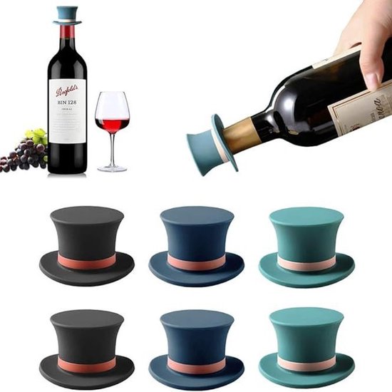 Weinstopper, Lustige, Wiederverwendbare Silikon Flaschenverschlüsse Und Kappen, Dekoratives Set Mit Zubehör Zum Verschließen Und Aufbewahren Von