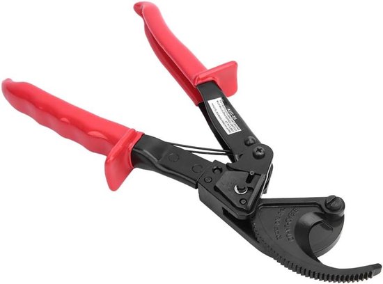 Kabelschneider Mit Ratschenfunktion Crimpzange Für Kupfer Und Aluminiumkabel Ergonomischer, Rutschfester Griff 240 Mm² Schwarz/rot