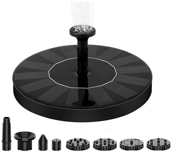 Solarbrunnenpumpe, Solarwasserpumpe, Schwimmendes Solarbrunnen Set Mit 8 Düsen, Pumpe Für Gartenteiche Oder Vogeltränken/aquarienbrunnen