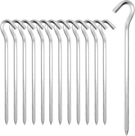 Heringe, 14er Pack: Robuste 18 Cm Heringe, Metallheringe, Aluminiumheringe Für Harte Böden, Für Garten, Camping, Angeln Und Zelte