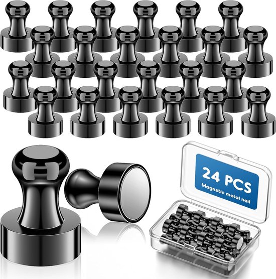 24 Starke Magnete Magnete Für Magnettafeln Mit Aufbewahrungsbox, Kühlschrankmagnete, Neodym Magnete, Mini Magnete, Für Kühlschrank/fotos/notizen/