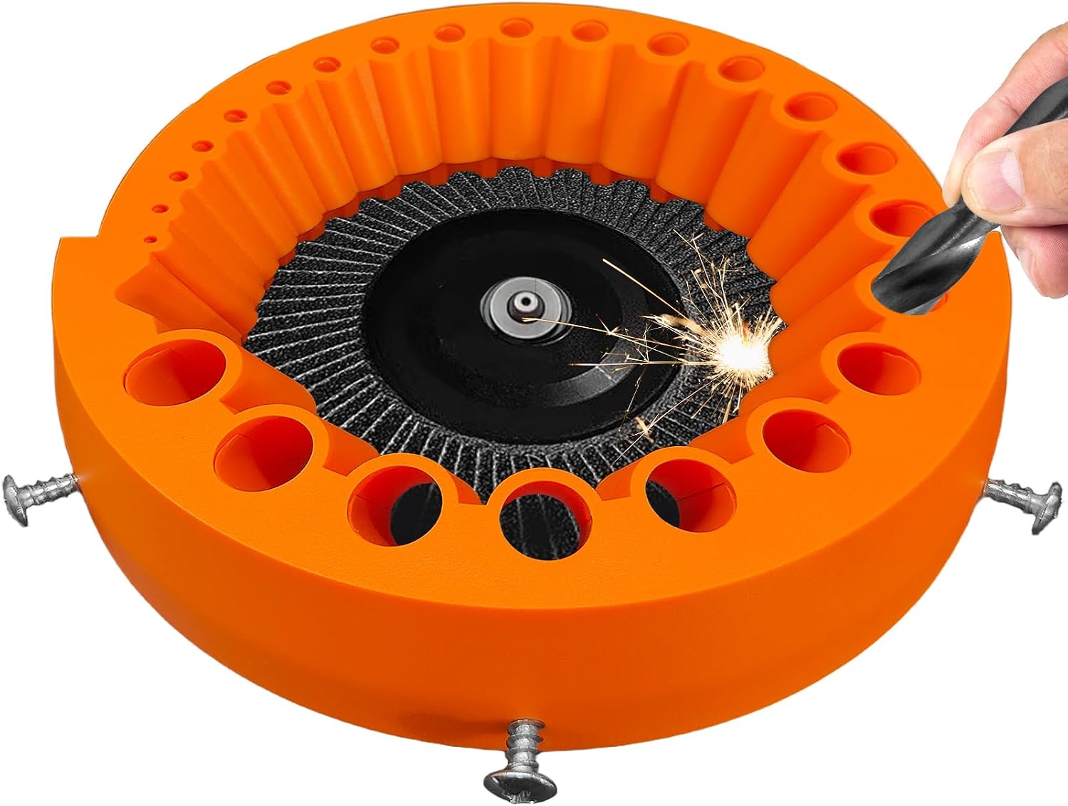Bohrerschleifer Für Winkelschleifer 125 Mm – Schleift Bohrer Von 2-13 Mm – Repariert Bohrer Mit Widerhaken (orange)