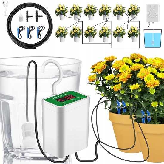 Automatisches Bewässerungssystem Wassertrimmer Automatisches Tropfbewässerungssystem Verstopfungsfreier Filter Intelligenter Timer Präzise Tropfb