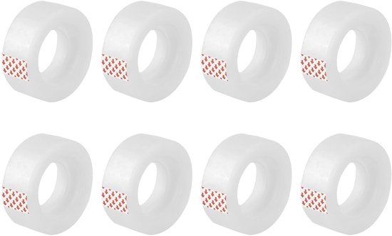8 Stück Büroklebeband, Transparentes Klebeband, Abmessungen 18 Mm X 30 M, Transparentes Klebeband Mit Starker Haftung