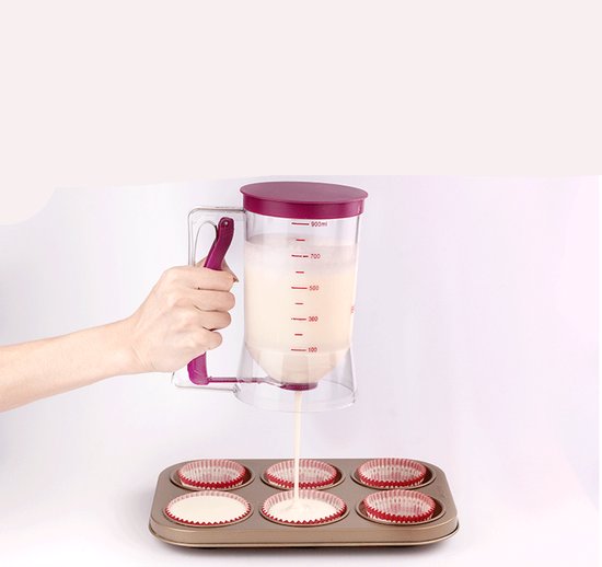 Teigspender Für Pfannkuchen Und Cupcakes, Backform Aufsatz Mit Messmarkierungen, Perfektes Backwerkzeug Für Cupcakes, Waffeln, Muffins, Kuchen Od