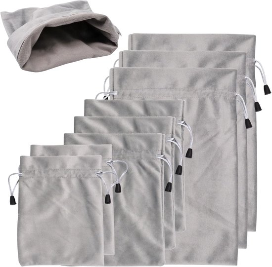 8 Graue, Verstellbare Aufbewahrungsbeutel Mit Kordelzug Für Reisen, Als Geschenktüte, Schlüssel Oder Schmuckbeutel, Für Bankette Und Hochzeiten.
