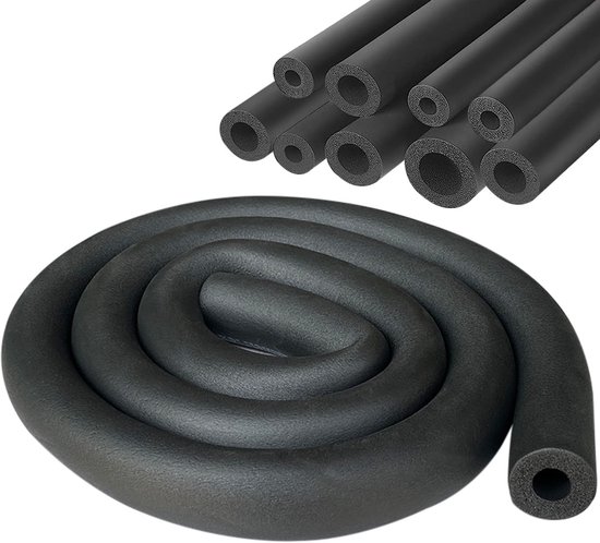 Rohrisolierung, Schaumstoff, Ø 32 Mm, Rohrisolierung, Rohr, Schwarz, Für Heizung, Sanitär, Heizungsrohr, Kupferrohr, 1,8 M (schwarz, 32 Mm)