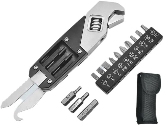 Camping Gadget Verstellbarer Klappschlüssel Edc Multifunktionsschlüssel Universeller Multifunktions Vierkant
