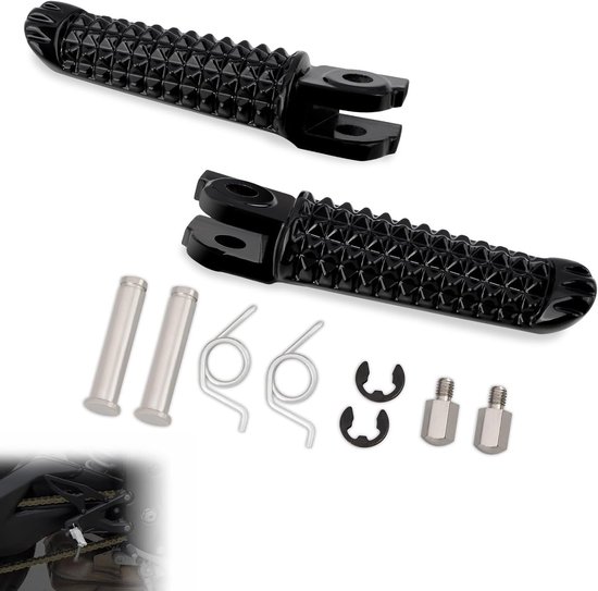 Motorrad Fußrasten Fahrerpedale Komfortables Fahren Spezielle Passform 16 X 14 X 3 Cm Schwarz