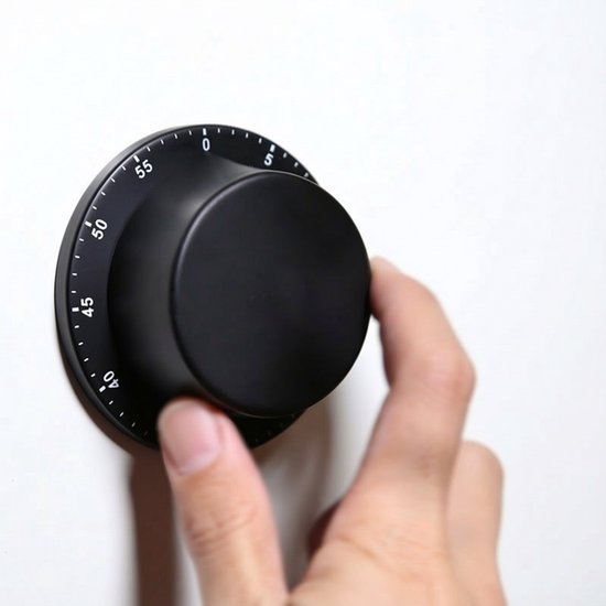 Küchentimer Aus Edelstahl, Verbesserte Version Des Magnettimers, Professionelles Zeitmessgerät, Mechanisches Gehäuse Ohne Batterien (schwarz)