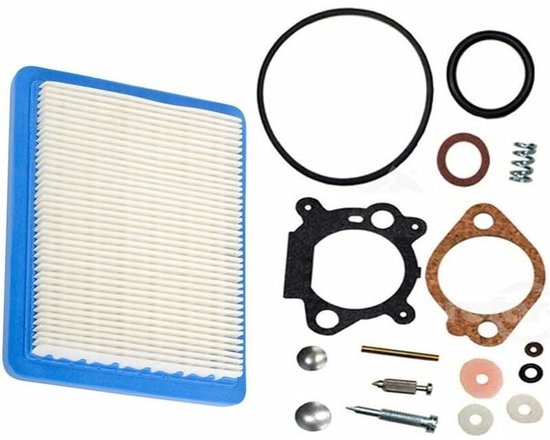 Passend Für Vergaser Reparatursatz 498260 Mit Luftfilter. Kompatibel Mit Briggs & Stratton 3,5 Ps Und 4 Ps Max Serie Motoren. Kompatibel Mit 4937