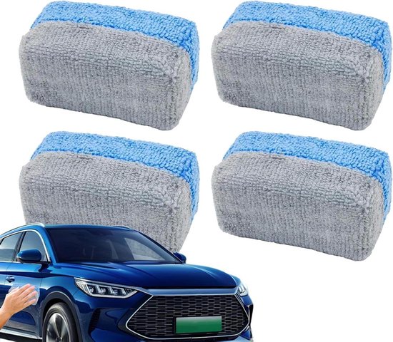 Mikrofaser Applikatorpads Wachsschwamm Autopolitur Gleichmäßiger Auftrag 4 Stück Ausführung 1