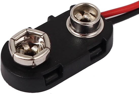 Batterieklemmen 9v Anschlüsse Elektronikprojekte Einfache Verbindung 15 Cm Kabel Schwarz/rot