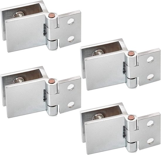 Verstellbares Glasdrehscharnier Set Für Duschen, 4 Teilig, Für 5 8 Mm Glas, Für Badezimmerschränke Und Wandmontage