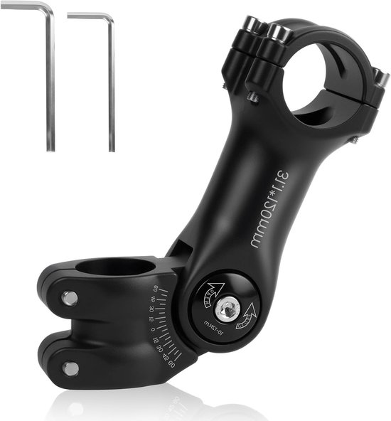 Höhenverstellbarer Lenkererhöhung Aus Aluminium Mit Sechskantbohrung Für Rennräder Und Mountainbikes, ± 60° Höhenverstellbar, 31,8 Mm X 120 Mm