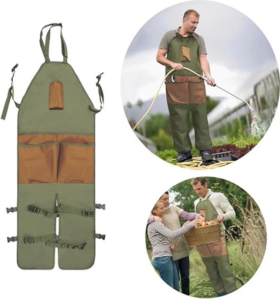 Gartenschürze, Große Taschen, Wasserdicht Und Schmutzabweisend, Verstellbar