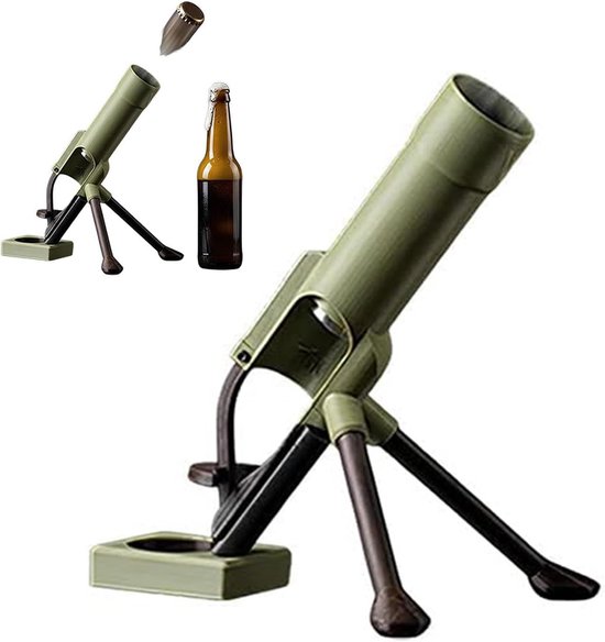 Kreativer Mörser Flaschenöffner 51 Mm Mörserrohr Design Retro Armee Design Witziges Geschenk Für Männer Bieröffner Mit Kronkorkenwerfer Armeegrün