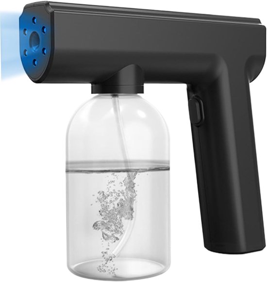 Wiederaufladbarer, Elektrostatischer Desinfektionssprüher (300 Ml) Mit Blauem Desinfektionslicht Für Küche Und Bad