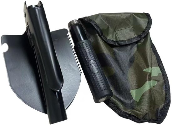 Klappspaten Militärgrünes Tarnmuster 4 In 1 Multifunktionsspaten