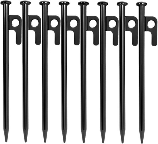 Sturmfeste Zeltnägel Set Mit 8 Stahlheringen Für Camping Und Wandern, 20 Cm